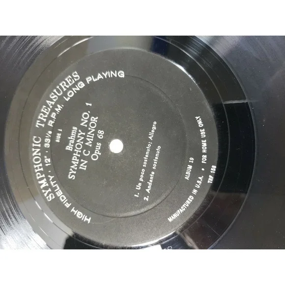 Symphonic Treasures Album 19 Vinyl Record 33 LP Brahms No. 1 in C Minor Opus 68 - Picture 4 of 4